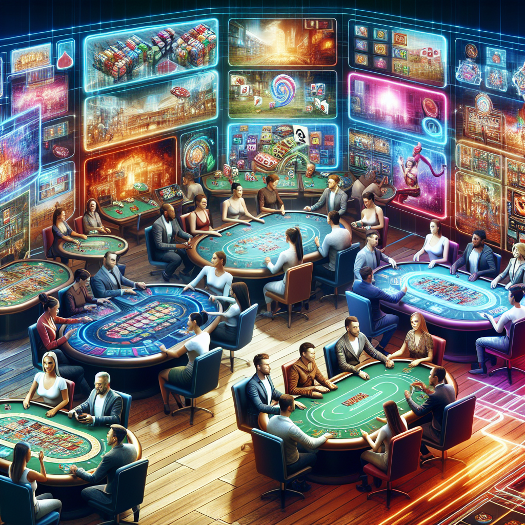 A vibrant online casino environment showcasing social gaming experiences